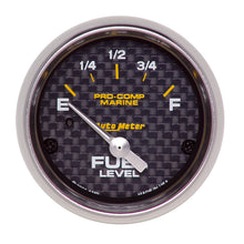 Load image into Gallery viewer, AutoMeter 200760-40 GAUGE, FUEL LEVEL, 2 1/16", 240OE TO 33OF, ELEC, MARINE CARBON FIBER