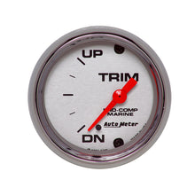 Load image into Gallery viewer, AutoMeter 200766-35 GAUGE, TRIM LEVEL, 2 1/16", 0ODOWN-90OUP, ELECTRIC, MARINE CHROME