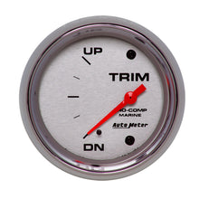 Load image into Gallery viewer, AutoMeter 200767-35 GAUGE, TRIM LEVEL, 2 5/8", 0ODOWN-90OUP, ELECTRIC, MARINE CHROME