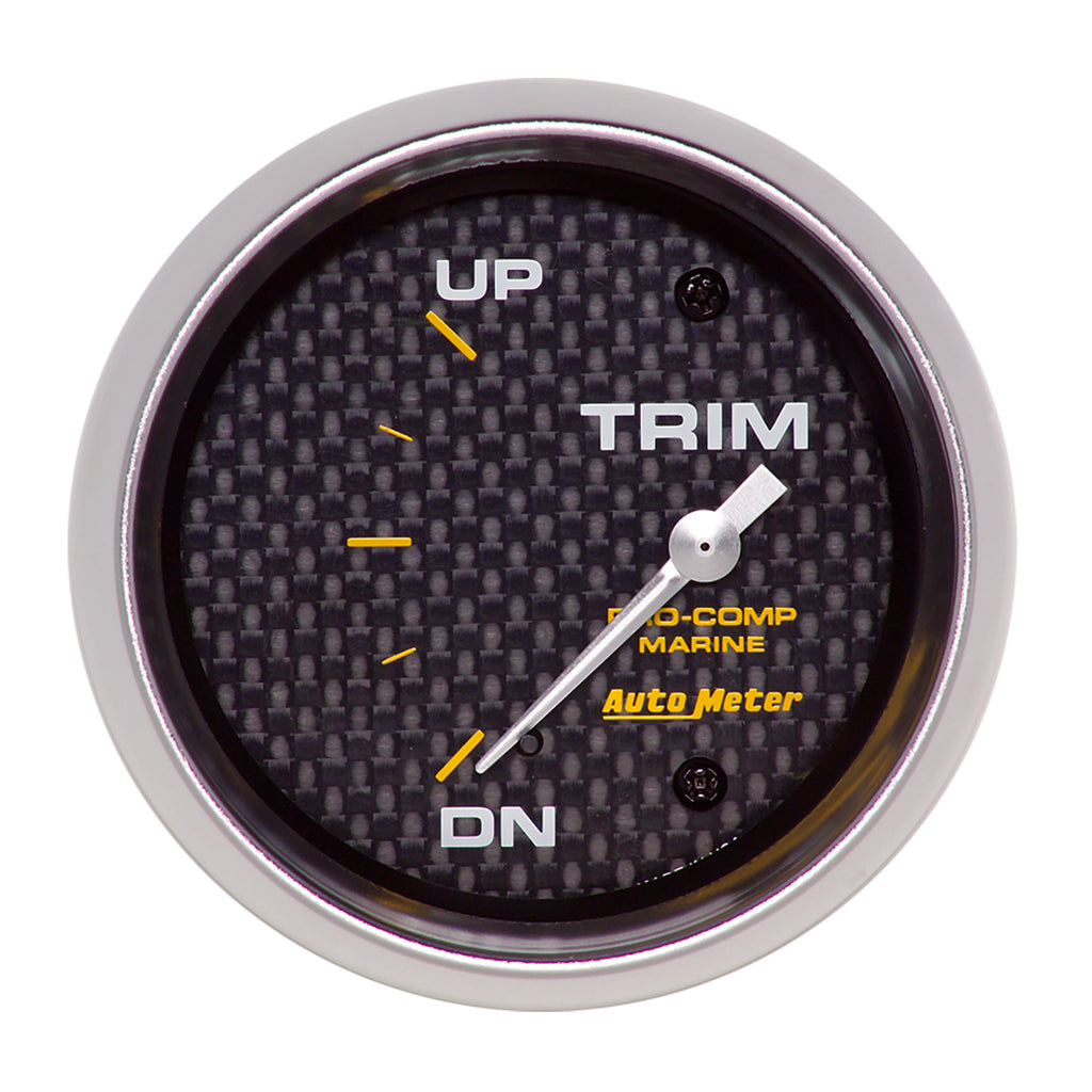 AutoMeter 200767-40 GAUGE, TRIM LEVEL, 2 5/8", 0ODOWN-90OUP, ELECTRIC, MARINE CARBON FIBER