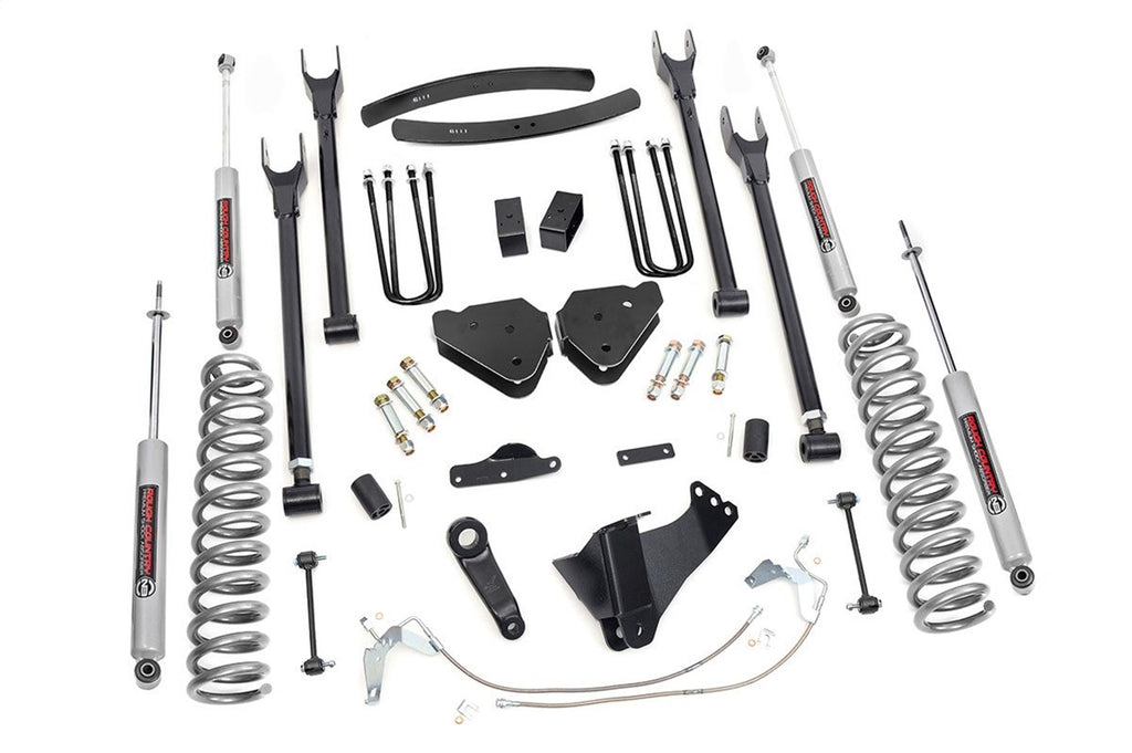 Rough Country 584.20 4-Link Suspension Lift Kit w/Shocks for Select Ford F-250 Super Duty, Ford F-350 Super Duty