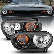 Load image into Gallery viewer, 2008-2014-Dodge-Challenger-Crystal-Headlights-Black