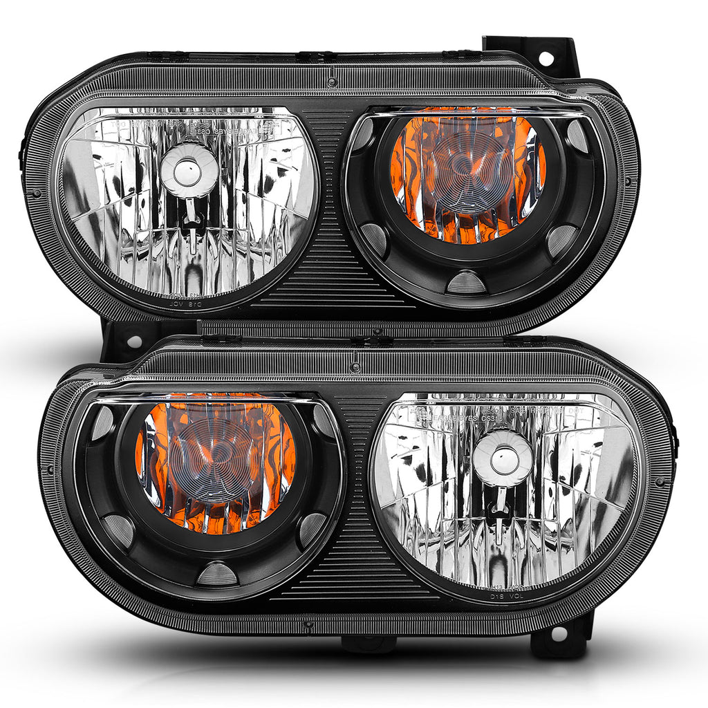 2008-2014-Dodge-Challenger-Crystal-Headlights-Black