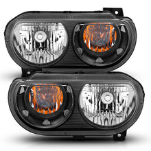 Load image into Gallery viewer, 2008-2014-Dodge-Challenger-Crystal-Headlights-Black
