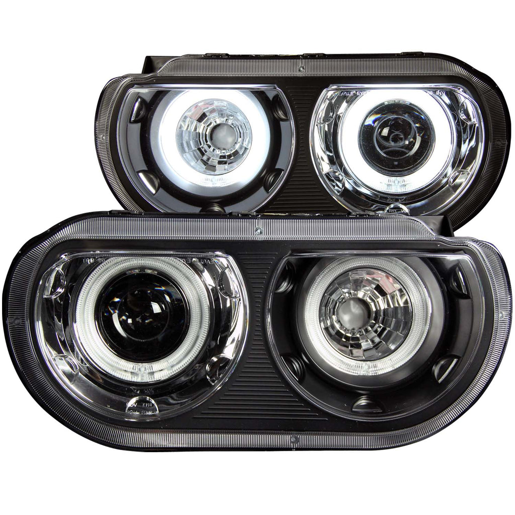 2008-2014-Dodge-Challenger-Projector-Headlights-W-Halo-Black-(Ccfl)