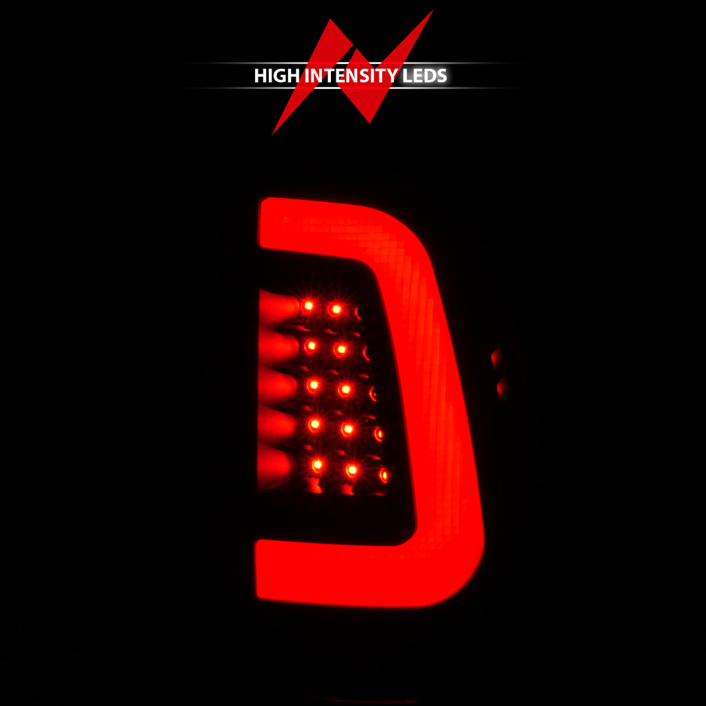 2008-2016-Ford-F-250-Led-Tail-W-Lights-Bar-Black-Housing-Smoke-Lens