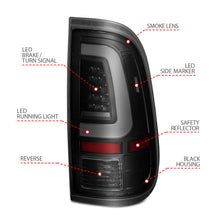 Load image into Gallery viewer, 2008-2016-Ford-F-250-Led-Tail-W-Lights-Bar-Black-Housing-Smoke-Lens