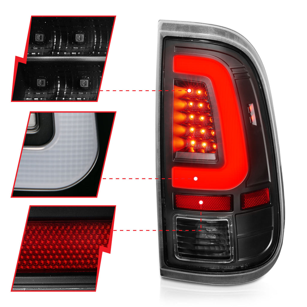 2008-2016-Ford-F-250-Led-Taillights-Black-Housing-Clear-Lens-(Pair)