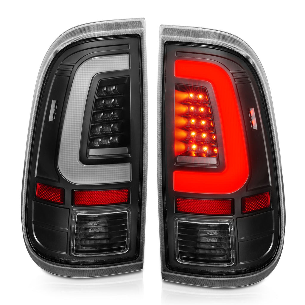 2008-2016-Ford-F-250-Led-Taillights-Black-Housing-Clear-Lens-(Pair)