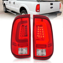 Load image into Gallery viewer, 2008-2016-Ford-F-250-Led-Taillights-Chrome-Housing-RedClear-Lens-(Pair)