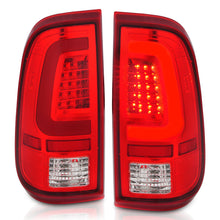 Load image into Gallery viewer, 2008-2016-Ford-F-250-Led-Taillights-Chrome-Housing-RedClear-Lens-(Pair)