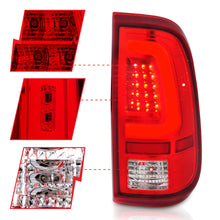 Load image into Gallery viewer, 2008-2016-Ford-F-250-Led-Taillights-Chrome-Housing-RedClear-Lens-(Pair)