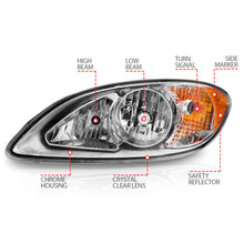 Load image into Gallery viewer, 2008-2016-International-Prostar-Crystal-Headlights-Chrome-Housing