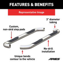 Load image into Gallery viewer, ARIES 200801-2 3in. Round Polished Stainless Side Bars; Select Subaru Forester - Truck Part Superstore