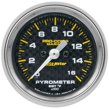 Load image into Gallery viewer, AutoMeter 200842-40 GAUGE, PYROMETER, 2 1/16", 0-1,600?F, MARINE CARBON FIBER