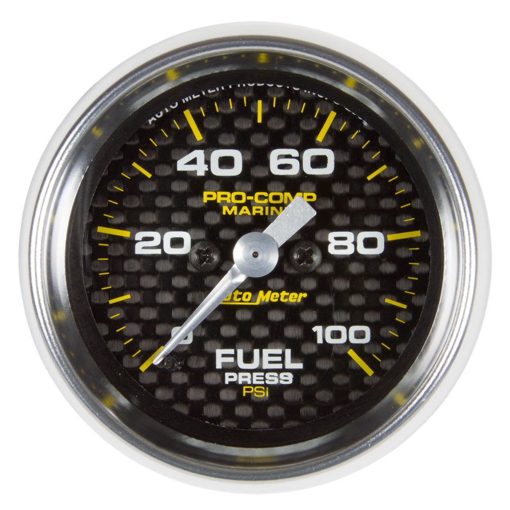 AutoMeter 200850-40 GAUGE, FUEL PRESSURE, 2 1/16", 100PSI, DIGITAL STEPPER MOTOR, MARINE CARBON