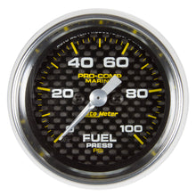 Load image into Gallery viewer, AutoMeter 200850-40 GAUGE, FUEL PRESSURE, 2 1/16", 100PSI, DIGITAL STEPPER MOTOR, MARINE CARBON