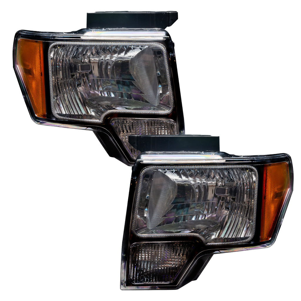 2009-2014-Ford-F-150-Pre-Assembled-Led-Halo-Headlights---(Black-Housing)