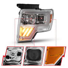Load image into Gallery viewer, 2009-2014-Ford-F-150-Projector-Headlight-Chrome-Amber