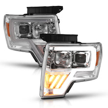 Load image into Gallery viewer, 2009-2014-Ford-F-150-Projector-Headlight-Chrome-Amber