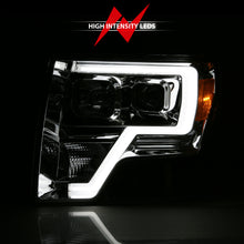 Load image into Gallery viewer, 2009-2014-Ford-F-150-Projector-Headlight-Plank-Style-Chrome-Amber