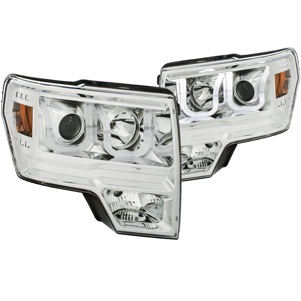 2009-2014-Ford-F-150-Projector-Headlights-W-U-Bar-Chrome-Amber-(Hid-Type)-(Without-Hid-Kit)