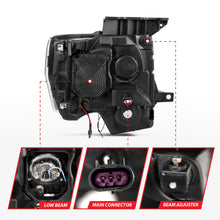 Load image into Gallery viewer, 2009-2014-Ford-F-150-Projector-Headlights-W-U-Bar-Switchback-Black-W-Amber
