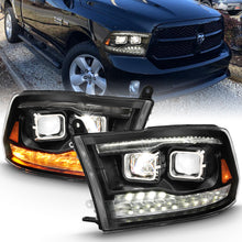 Load image into Gallery viewer, 2009-2018-Dodge-Ram-1500-Led-Projector-Plank-Style-Switchback-H.L-Halo-Black-Amber-(Oe-Style)