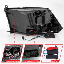 Load image into Gallery viewer, 2009-2018-Dodge-Ram-1500-Led-Projector-Plank-Style-Switchback-H.L-Halo-Black-Amber-(Oe-Style)