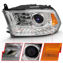 Load image into Gallery viewer, 2009-2018-Dodge-Ram-1500-Projector-Plank-Style-Switchback-H.L-Halo-Chrome-Amber-(Oe-Style)
