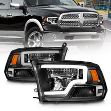 Load image into Gallery viewer, 2009-2020-Dodge-Ram-1500-Full-Led-Square-Projector-Headlights-W-Chrome-Housing-Black-Amber