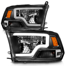 Load image into Gallery viewer, 2009-2020-Dodge-Ram-1500-Full-Led-Square-Projector-Headlights-W-Chrome-Housing-Black-Amber