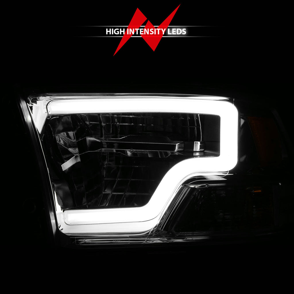 2009-2020-Dodge-Ram-1500-Full-Led-Square-Projector-Headlights-W-Chrome-Housing-Chrome-Amber