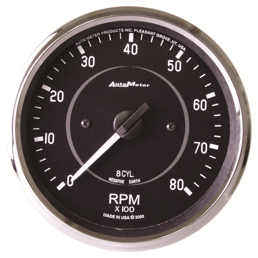 AutoMeter 201004 GAUGE, TACHOMETER, 4", 8K RPM, IN-DASH (8 CYL ONLY!), COBRA