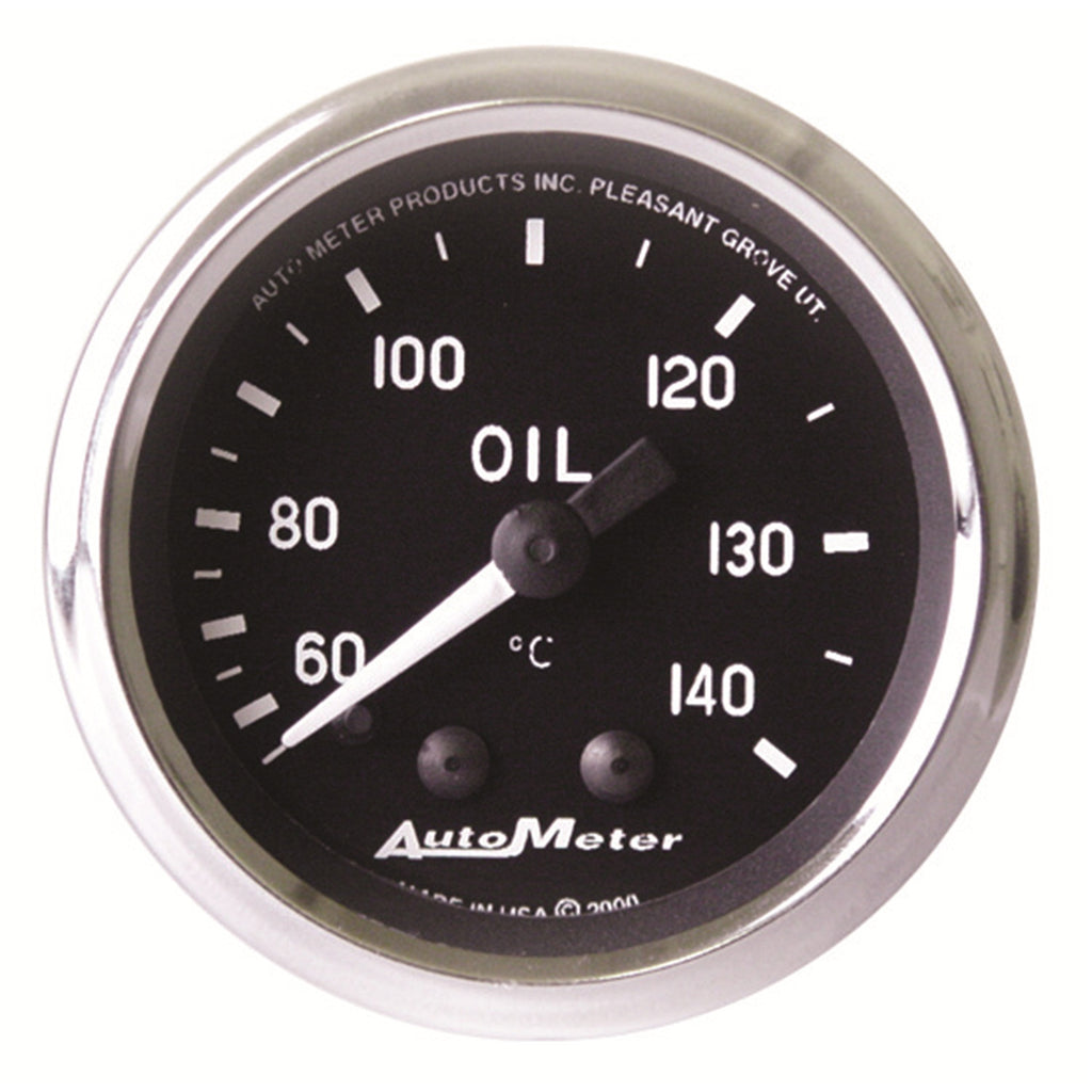 AutoMeter 201008 GAUGE, OIL TEMP, 2 1/16", 60-140?C, MECHANICAL, COBRA
