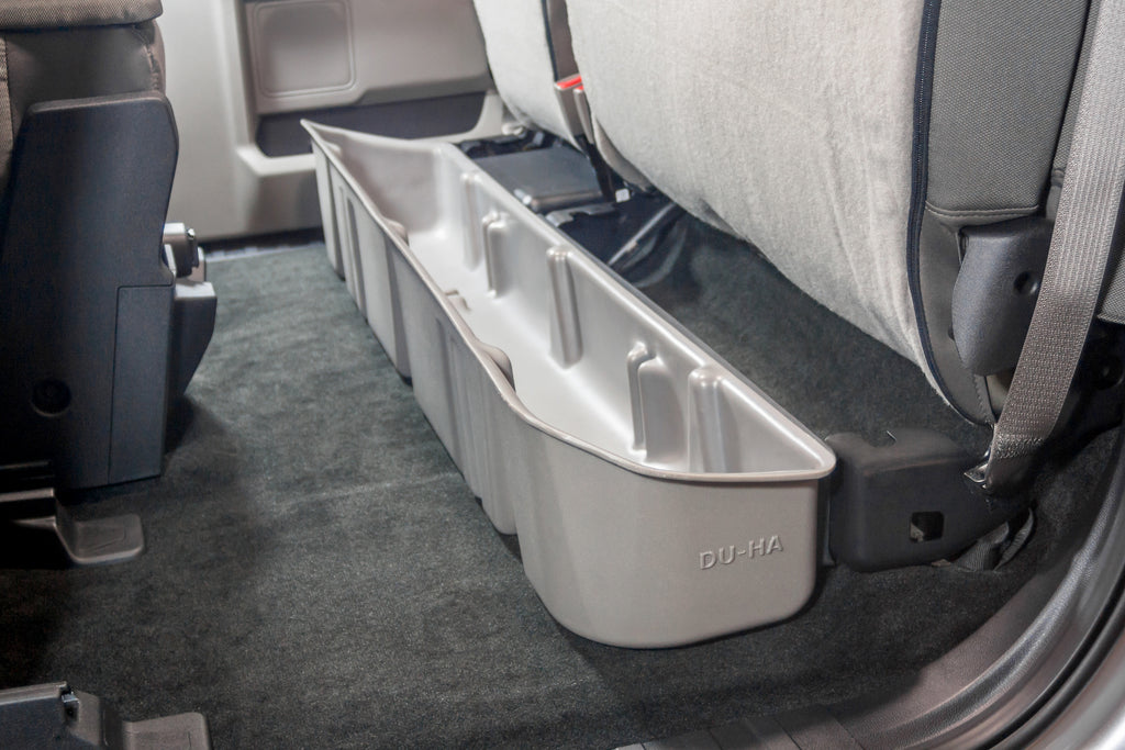 DU-HA 20107 DÜHA 20107 Underseat Storage / Gun Case - Lt Gray for Select Ford F-150, Ford F-250 Super Duty, Ford F-350 Super Duty, Ford F-450 Super Duty, Ford F-550 Super Duty