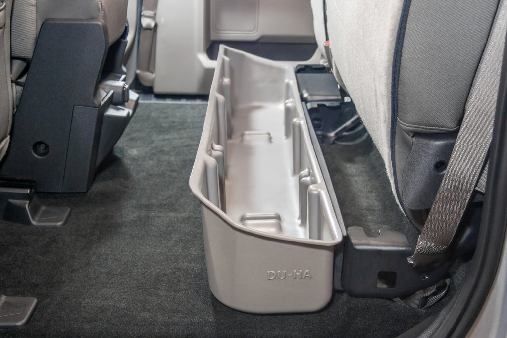 DU-HA 20107 DÜHA 20107 Underseat Storage / Gun Case - Lt Gray for Select Ford F-150, Ford F-250 Super Duty, Ford F-350 Super Duty, Ford F-450 Super Duty, Ford F-550 Super Duty