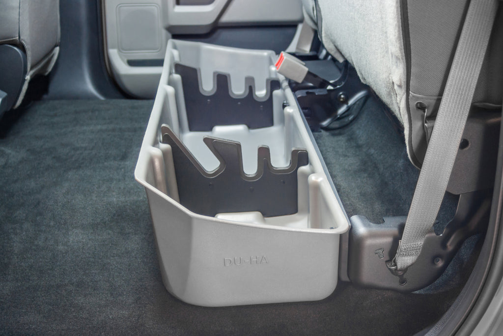DU-HA 20112 DÜHA 20112 Underseat Storage / Gun Case - Tan for Select Ford F-150, Ford F-250 Super Duty, Ford F-350 Super Duty, Ford F-450 Super Duty, Ford F-550 Super Duty