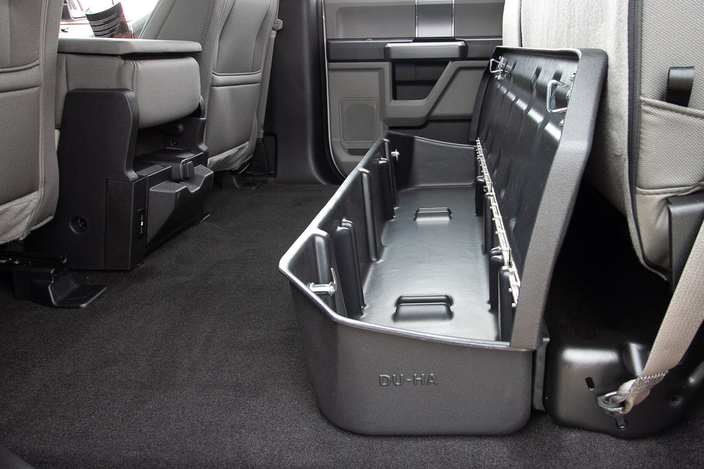 DU-HA 20116 DÜHA 20116 Lockbox Underseat Storage / Gun Case - Black for Select Ford F-150, Ford F-250 Super Duty, Ford F-350 Super Duty, Ford F-450 Super Duty, Ford F-550 Super Duty
