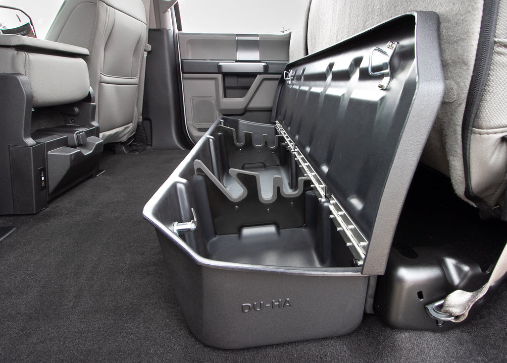 DU-HA 20116 DÜHA 20116 Lockbox Underseat Storage / Gun Case - Black for Select Ford F-150, Ford F-250 Super Duty, Ford F-350 Super Duty, Ford F-450 Super Duty, Ford F-550 Super Duty