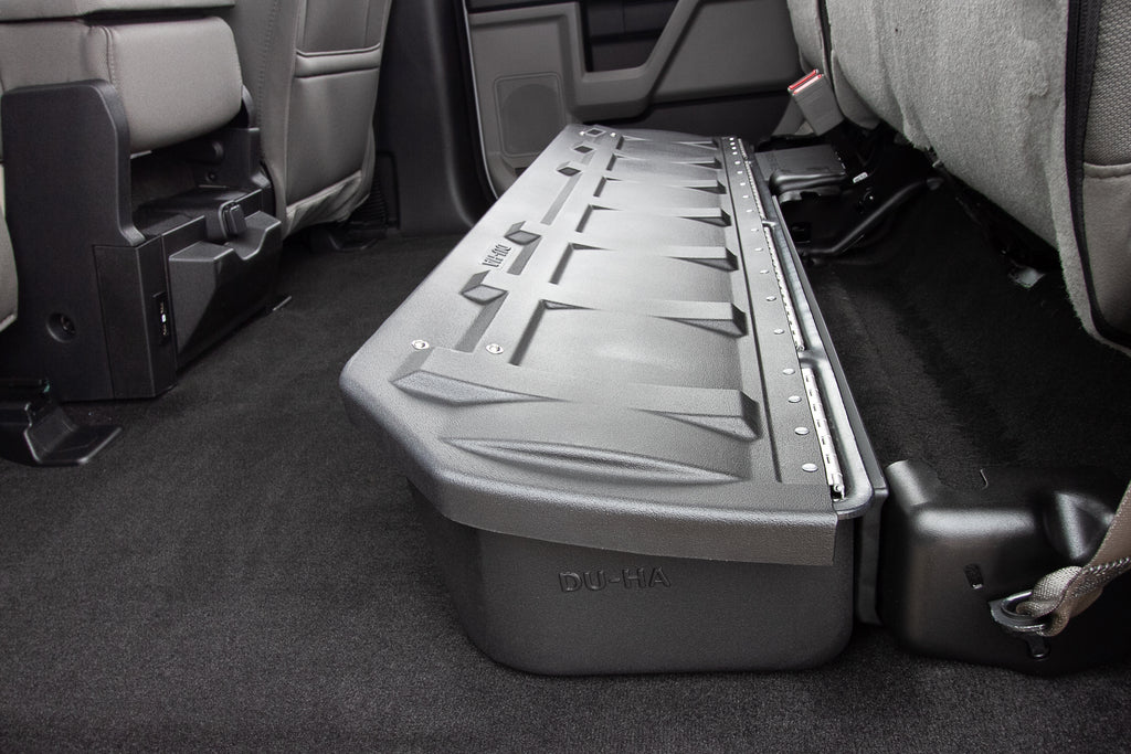 DU-HA 20116 DÜHA 20116 Lockbox Underseat Storage / Gun Case - Black for Select Ford F-150, Ford F-250 Super Duty, Ford F-350 Super Duty, Ford F-450 Super Duty, Ford F-550 Super Duty