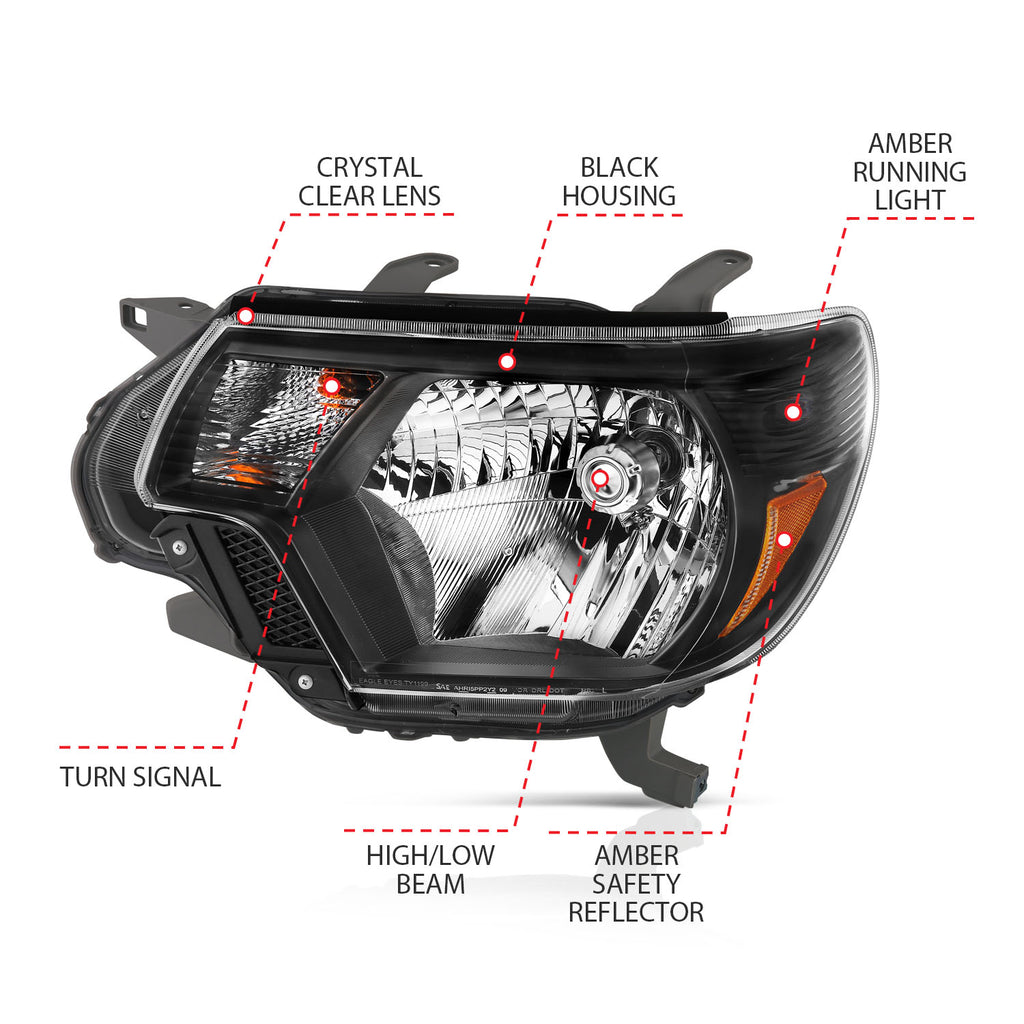 2012-2015-Toyota-Tacoma-Crystal-Headlights-Black