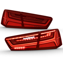 Load image into Gallery viewer, 2012-2018-Audi-A6-Led-Taillight-Black-Housing-RedClear-Lens-4-Pcs-(Sequential-Signal)