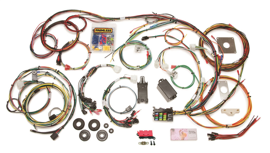 Painless Wiring 20120 22 Circuit Direct Fit Chassis Harness for Select Ford Mustang