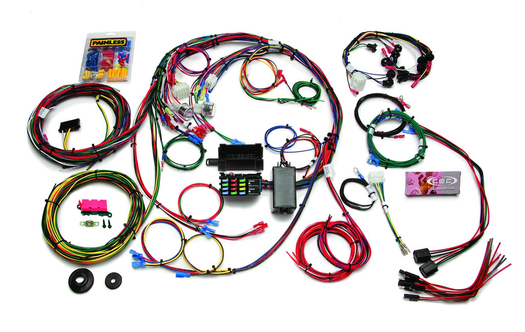 Painless Wiring 20121 22 Circuit Direct Fit Chassis Harness for Select Ford Mustang
