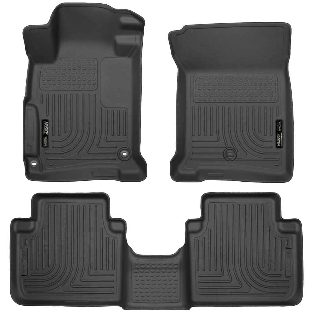 2013-Honda-Accord-Weatherbeater-Black-Front--2Nd-Seat-Floor-Liners-(4-Door-Sedan-Only)