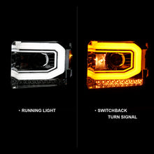 Load image into Gallery viewer, 2014-2015-Gmc-Sierra-1500-Projector-Headlight-Plank-Style-Chrome-W-Switchback-(Halogen-Type)