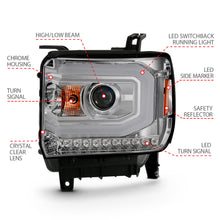 Load image into Gallery viewer, 2014-2015-Gmc-Sierra-1500-Projector-Headlight-Plank-Style-Chrome-W-Switchback-(Halogen-Type)