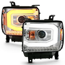 Load image into Gallery viewer, 2014-2015-Gmc-Sierra-1500-Projector-Headlight-Plank-Style-Chrome-W-Switchback-(Halogen-Type)