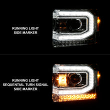 Load image into Gallery viewer, 2014-2015-Gmc-Sierra-1500-Projector-Headlights-W-Light-Bar-Chrome-Housing-(Halogen-Type)